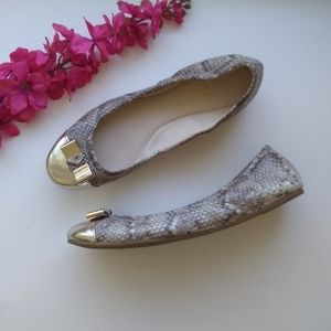 Coach Snake Skin Leather Demi Ballet Flats Size 9